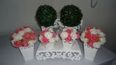 Kit cachepô com flores - Locação
